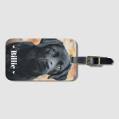 Haushunde Katze Foto Namen Herzen Gepäckanhänger (Vorderseite (Horizontal))