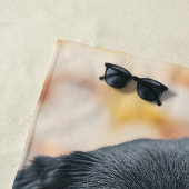 Haushunde Katze Foto Namen Herzen Strandtuch (Beispiel)