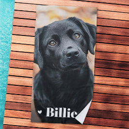 Haushunde Katze Foto Namen Herzen Strandtuch