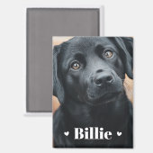 Haushunde Katzen Namen Herzen zwei Fotos Magnet (Vorderseite/Rückseite)