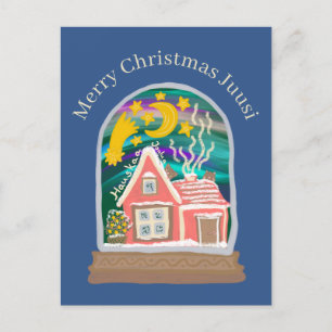 Hauskaa Joulua Frohe Weihnachten Finnische Kabine Postkarte