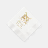 Hauskatze Cheert Custom Cocktail Napkin Serviette (Ecke)