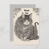 Hauskatze Dankeskarte (Vorne/Hinten)