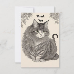 Hauskatze Dankeskarte