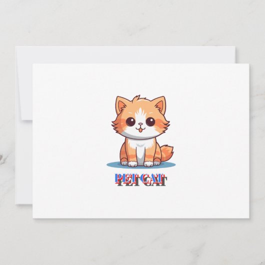 Hauskatze Einladung (Vorderseite)