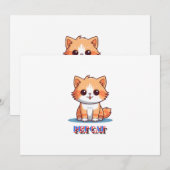 Hauskatze Einladung (Vorne/Hinten)