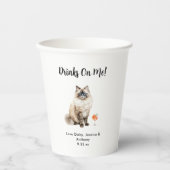 Hauskatze Hochzeit Pappbecher (Vorderseite)