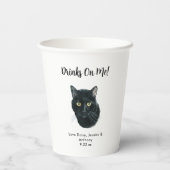 Hauskatze Hochzeit Pappbecher (Rückseite)