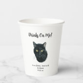 Hauskatze Hochzeit Pappbecher (Vorderseite)