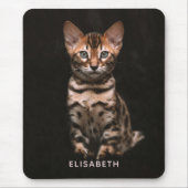 Hauskatze Kitten Leoparden Personalisiert Mousepad (Vorne)