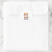 Hauskatze Runder Aufkleber (Tasche)