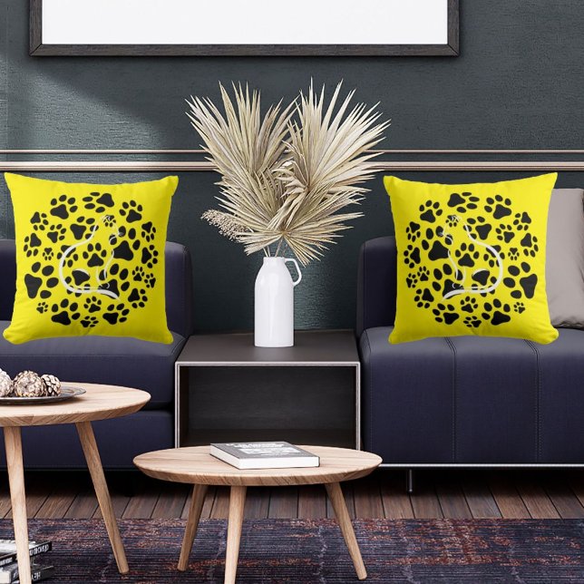 Hauskatze und Pasten in modernem, Niedlichem, Cool Kissen (Von Creator hochgeladen)