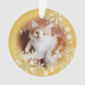 Hauskatze Weihnachten Gold Ornament (Vorderseite)