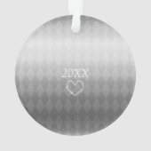 Hauskatze Weihnachten Weißer Ornament (Rückseite)