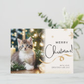 Hauskatze Weihnachtskarte Feiertagskarte (Stehend Vorderseite)