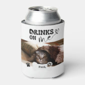 Hauskatzen Name Benutzerdefiniertes Foto Funny Dosenkühler (Kanne Vorderseite)