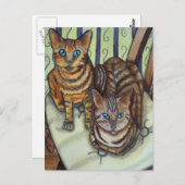 Hauskatzen Postkarte (Vorne/Hinten)