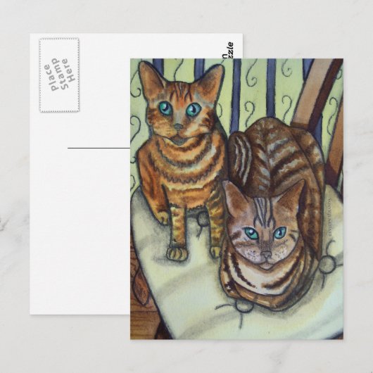 Hauskatzen Postkarte (Vorne/Hinten)