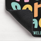 Hauslehrer Farbiger Text Mousepad (Ecke)