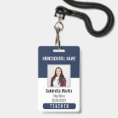 Hauslehrer-ID-Ausweis Ausweis (Vorderseite mit Lanyard)