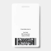 Hauslehrer-ID-Ausweis Ausweis (Rückseite)
