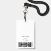 Hauslehrer-ID-Ausweis Ausweis (Rückseite mit Lanyard)