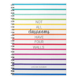 Hauslehrer-Quote Notebook farbenfrohe Regenbogenst Notizblock