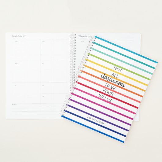 Hauslehrer-Quote Notebook farbenfrohe Regenbogenst Planer (Anzeige)