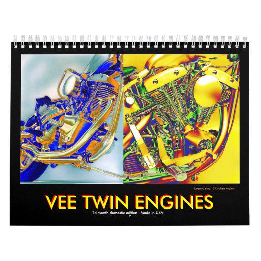 Häuslich Vee-twin-Motorrad-Motor Kalender (Titelbild)