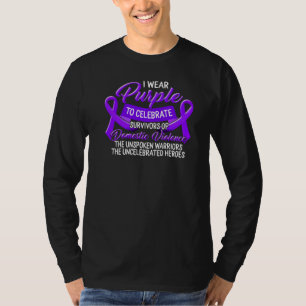Häusliche Gewalt Aufklärungsarbeit Ich Trage Lila  T-Shirt