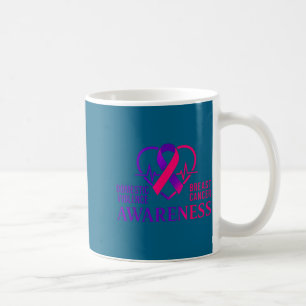 Häusliche Gewalt Brustkrebs-Bewusstseins-Kunst Kaffeetasse