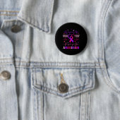 Häusliche Gewalt Brustkrebs-Bewusstseins-Kunstwerk Button (Beispiel)