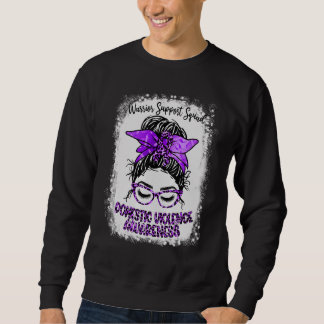Häusliche Gewalt Krieger Unterstützungstrupp Lila Sweatshirt