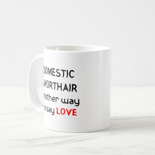 häusliche Liebe Kaffee Tasse (Vorderseite Links)