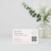 Häusliche Pflegekraft QR-Code Visitenkarte (Stehend Vorderseite)