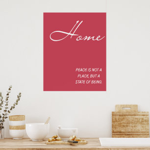 Häuslicher Frieden ist ein Zustand, der Wandkunst Poster