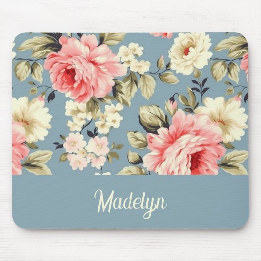Häuslicher Garten Blumen Muster Personalisierte Sc Mousepad (Vorne)