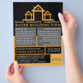 Hauslogo, Gebäude-Firma, Bauwerbespot Flyer (Hand)