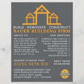 Hauslogo, Gebäude-Firma, Bauwerbespot Flyer (Vorne)