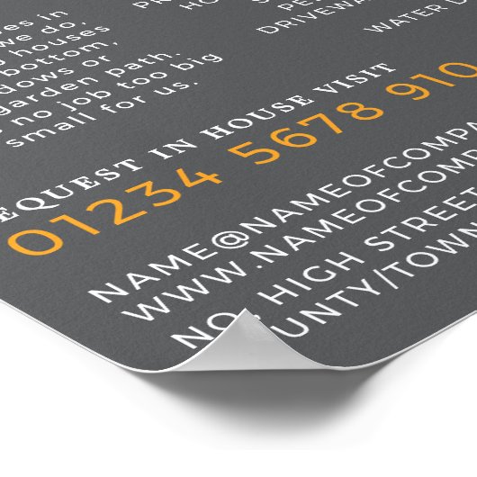 Hauslogo, Gebäude-Firma, Bauwerbespot Poster (Ecke)