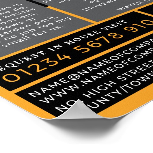 Hauslogo, Gebäude-Firma, Bauwerbespot Poster (Ecke)