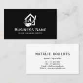 Hauslogo Zuhause Reinigung Zimmermädchenservice Sc Visitenkarte (Vorne/Hinten)