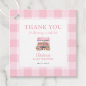 Hausmädchen Babydusche Danke Geschenkanhänger (Vorderseite)