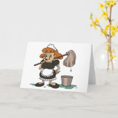 Hausmädchen Karte (Gelbe Blume)