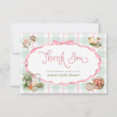 Hausmädchen-Kinderdusche dank Karte (Vorderseite)