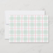 Hausmädchen-Kinderdusche dank Karte (Rückseite)