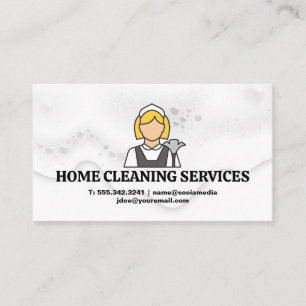 Hausmädchen-Reiniger-Logo   Hotelservice Visitenkarte