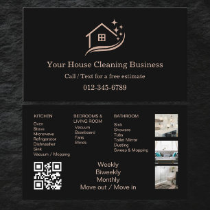 Hausmädchen-Reinigungshaus QR-Code Funkelnd Visitenkarte