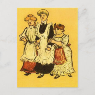 Hausmädchen - Zille Postkarte