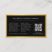 Hausmaler Gold-Metall-Malerei-QR-Code Visitenkarte (Rückseite)
